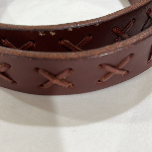 Amanda Smith brown leather belt 1” wide size small 31 length - Picture 2 of 3